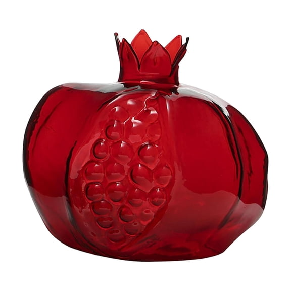yotijay Modern Pomegranate Glass Vase Flowerpot Art Elegant for Desk Wedding Decor L L