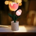 thumbnail image 4 of Anhility Tulips Night Lights, LED Tulips Valentine's Day Table Lamp, Nightstand Lamp for Living Room, Bedroom, Office Gift for Mother's Day, Anniversary, Birthday (5.5"), 4 of 5