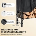 thumbnail image 2 of Bingirl 8Ft Firewood Rack Cover Set Heavy Duty Steel Log Holder Black, 2 of 8