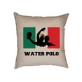 thumbnail image 1 of Mexico Olympic - Water Polo - Flag - Silhouette Decorative Linen Throw Cushion Pillow Case with Insert, 1 of 6