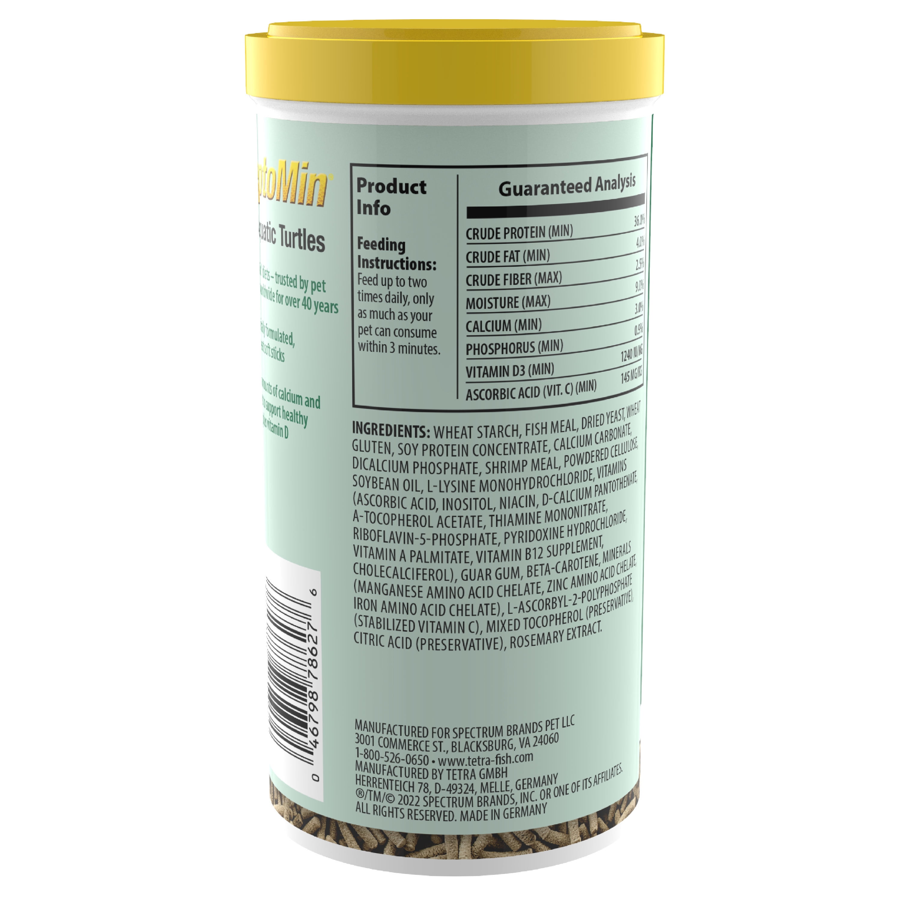(2 pack) Tetra ReptoMin Floating Food Sticks for Aquatic Turtles, Newts and Frogs, 8.65 oz.