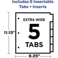 thumbnail image 3 of Big Tab Extra-Wide White Insertable Dividers, 3 of 8