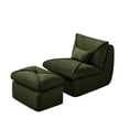 thumbnail image 4 of Innovative Compressed Lounge Chair with Ottoman Modern Sofa for Small Spaces | Green Modern Upholstered Living Room & Bedroom Seating, 4 of 12