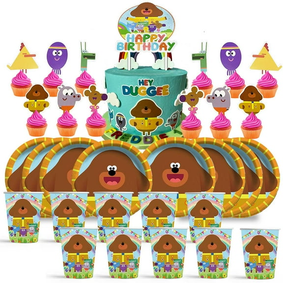 Duggee Birthday Cups Party Supplies Plates Decorations Cake Topper Decor