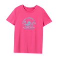 thumbnail image 3 of Camiseta de Verano Ligera Y Transpirable con Cuello Redondo para Mujer, para Trabajo, Playa, Viajes L, 3 of 7