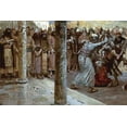 thumbnail image 2 of Tissot, James 32x23 White Modern Wood Framed Museum Art Print Titled - Samuel Slays Aga, 2 of 4