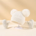 thumbnail image 2 of HUANBAI Baby Girls Boys Soft Warm Knit Hat Kids Winter Hat Solid Knitted Gloves One Size, 2 of 5