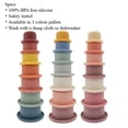 thumbnail image 4 of Baby Silicone Hourglass Stacking Cup, Montessori Educational Toy, Intelligence Gift Toys Stacking Ring Tower Toy For Infant Bath Play, 4 of 4