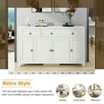 thumbnail image 4 of Hypeshops Retro Style Sideboard with Large Storage Space, Flip Door, and Adjustable Cabinets, 4 of 7