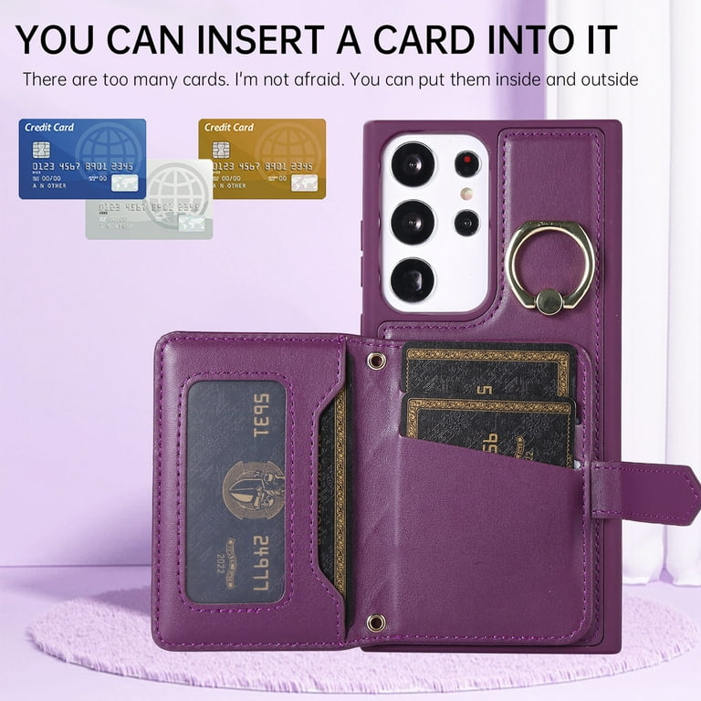 LMFULM® Case For Doro 8100 / Doro 8200 (6.09 Inch) PU Leather Case Magnetic Phone Protective Cover With Stand Holster Anti-Theft Brush Wallet Retro Scrub Purple