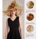 thumbnail image 3 of Women's Kentucky Derby Church Dress Hat Wide Brim Leaf Flower Bridal Shower Hat, 3 of 5