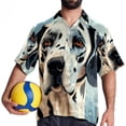 thumbnail image 4 of Spotted Dog Men's Short Sleeve Beach Shirts, Casual Printed Button Down, Summer Unisex Spread Collar Tops, 4 of 6