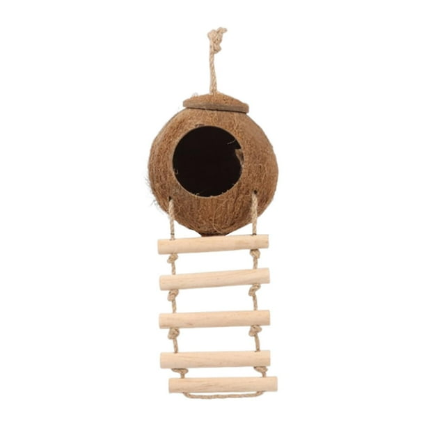Escondite de para pájaros con escalera, nido para pájaros, jaula para animales pequeños, para hámsteres, periquitos, canarios y periquitos.
