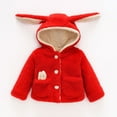 thumbnail image 2 of Vedolay Baby Winter Coat 2023 Children Plush Outerwear Baby Warm Clothes Red,12, 2 of 4