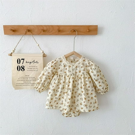 

Quealent Baby Bodysuit Sets Winter Jumpsuit For Baby Boy Baby Girl Boy Sweatshirt Romper Solid Color Checks Textured Long Sleeve Snaps Jumpsuit for Toddlers 0-24 Months Beige 6-9 Months