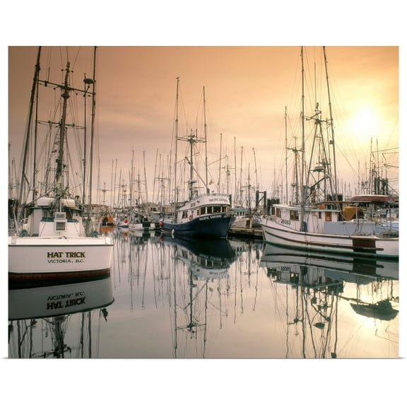 Great BIG Canvas | Rolled Darwin Wiggett Poster Print entitled Victoria Harbour, Victoria, Bc, Canada