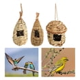 thumbnail image 4 of Hummingbird House, Small 3Pcs Hand Woven Bird House  Rough  Ventilation  for Pearl Bird, 4 of 8