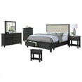 thumbnail image 1 of Sandy Platform Cappuccino Wood 6 Piece Bedroom Set in Eastern King, 1 of 6