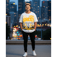 thumbnail image 2 of G West United Flames Men's Oversized T-Shirt White-Yellow Size- L, 2 of 4