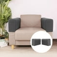 thumbnail image 3 of yuksok Sofa Armrest Cover Thick Soft Polyester Stretch Armchair Slipcover Non Slip Arm Protector dark gray, 3 of 9