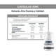 thumbnail image 5 of Zinc Con Vitamina C Y Jengibre 500mg - 100 Cáps Por Frasco Sin Sabor, 5 of 8