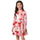 thumbnail image 1 of Vestidos de Manga Larga de las Niñas Tamaño 7-8 Elástico A-Línea Twirly Skater Cuello Redondo Escuela Casual, Manga Larga Vestido de Línea para Mujeres, 1 of 6