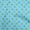 thumbnail image 1 of oneOone Velvet Light Blue Fabric Ocean Turtles Sewing Craft Projects Fabric Prints By Yard 58 Inch Wide, 1 of 4