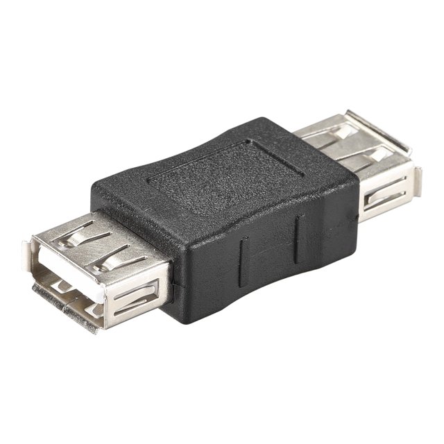 Unique Bargains USB Female to Female Extension Connector, USB Type-A to USB Type-A Female Extender,Black 5pcs
