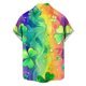 thumbnail image 4 of Ceisia Men's St. Patrick's Day Short Sleeve Shirt Clover Print Regular Straight Fit Green Turn-Down Collar Spring Summer Shirt Gift, 4 of 6