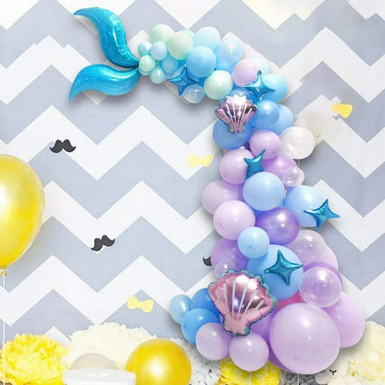 Mermaid Balloon Garland Kit, Mermaid Tail Arch Party Supplies with Purple  Green Confetti Balloons for Mermaid Birthday Party Decorations Birthday  Party Supplies Under Sea Ocean Theme 