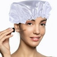 thumbnail image 5 of Zcyifa Sleep Hat 2pcs High-stretch Single-layer Satin Sleep Caps Hair Care Caps Shower Caps, 5 of 10