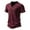 Wine, variant on LYEAA Casual Shirts for Men Short Sleeve Three Buttons Crew Neck Loose Summer Pullover T-shirts Solid Soft Comfortable Breathable Men's Tops Black M