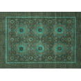 thumbnail image 1 of Ahgly Company Indoor Rectangle Abstract Light Blue Modern Area Rugs, 7' x 9', 1 of 4