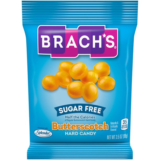 Brach's Sugar Free Butterscotch Hard Candy Bag, 3.5 Oz (10 Count)