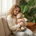 thumbnail image 3 of Monkey Stuffed Animals Plush Toys, 11" Cute Plushie Soft Cuddly Plushy Fluffy Soft Toys, Gifts for Family Girls Boys (Khaki), 3 of 9