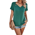 thumbnail image 1 of Tops con Escote en V y para Mujer, Camisetas de Verano, Camisetas Informales Lisas de Corta, Camisetas M, 1 of 10