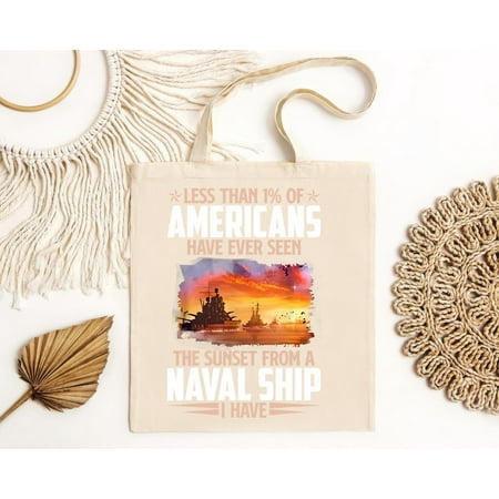 vintage New Limited Less Than 1% Of Americans Have Ever Seen The Sunset Naval Tote Bag-TH20819