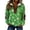 STP10-Multicolor, variant on St Patricks Day Glitter Clover Sweatshirt Women Gold Shamrock Graphic Quarter Zip Fleece Pullover Stand Collar Irish Festival Tops Multicolor,M