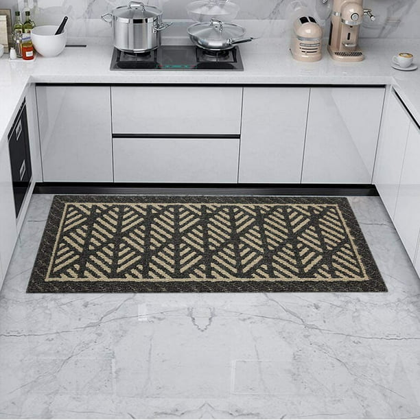 Kitchen Rugs Mats 43x20 Inch, Gray Kitchen Rugs Washable