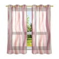 thumbnail image 6 of Yayeee Window Curtains Light Filtering 63"x52" Grommet Panel Pair Home Living Room Decor, Soft Brown Pattern, 6 of 7