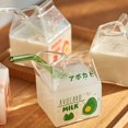 thumbnail image 4 of Yuarrent Taza de cartón de leche cuadrada de vidrio de grado alimenticio - Caja Kawaii de crema resistente al calor y transparente Cocina y Comedor Fresa 301-400ml, 4 of 6