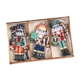 thumbnail image 2 of 9 piezas de cascanueces de madera para árbol de Navidad, soldados, figuras decorativas colgantes, cascanueces Estilo C, 2 of 9