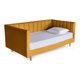 thumbnail image 3 of Cama Individual de Lino Mostaza Makora Modelo Collins Incluye 1 Colchón, 3 of 8