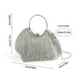 thumbnail image 5 of All-matching Banquet Bag for Women Girl Wedding Handbag Rhinestones Evening Bag Clutches Purse Chain Strap Shoulder Bag, 5 of 13