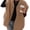 brown, variant on Women's Sleeveless Fleece Vest, Stand Collar Button Down Loose Fit Sherpa Outerwear Gilet
