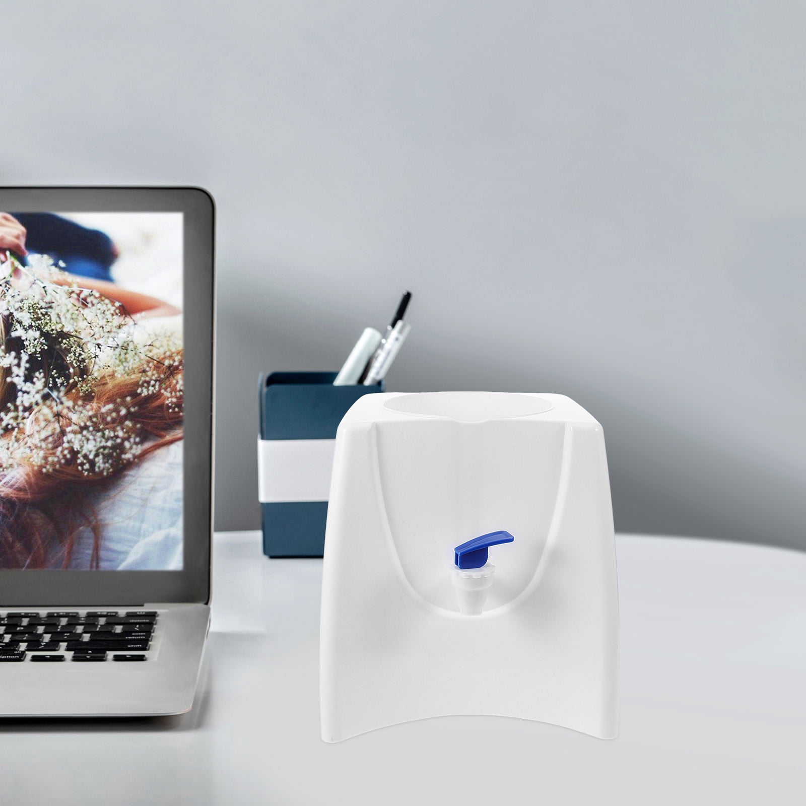 HEANUJJ Compact White Portable Water Dispenser for Office Countertop, Ideal for Home and Workplace Use with Easy Access