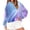 Blue, variant on Bovemsi Sweatshirt for Women Women's Hooded With Gradient Print Fashion Sportswear Long Sleeved Pullover Top Comfort Hoodie