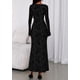 thumbnail image 4 of Vestido PRETTYGARDEN 2025 Floral Bodycon Maxi Negro XXL, 4 of 8