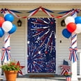 thumbnail image 5 of erdimoy 4th of July Patriotic Door Cover Banner, 35×70 Inch Firework & American Flag Backdrop for Independence Day Decor, 5 of 6