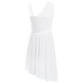 thumbnail image 2 of Haitryli Kids Girls Shiny Rhinestone Lyrical Dance Dress Contemporary Dance Sleeveless Leotard Dress White 12, 2 of 3